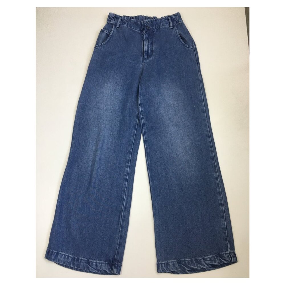YOUNG FABULOUS & BROKE Medium Wash Wide Leg High Rise Waist Jeans